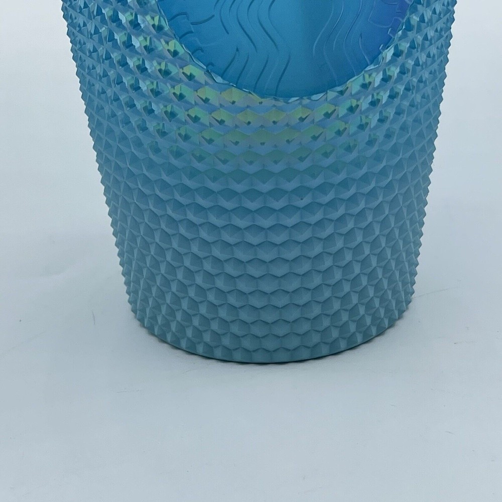 Starbucks Studded Blue Gradient Bling Ombre Cold Cup Tumbler Grande 16oz NEW - Picture 4 of 7